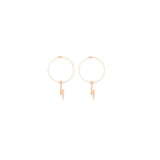 mini lightning bolt hoops