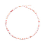pink opal & rose gold choker