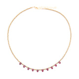 gold pyrite & garnet teardrops