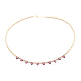 gold pyrite & garnet teardrops