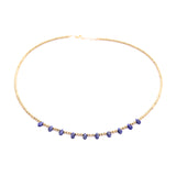 gold pyrite & sodalite teardrops
