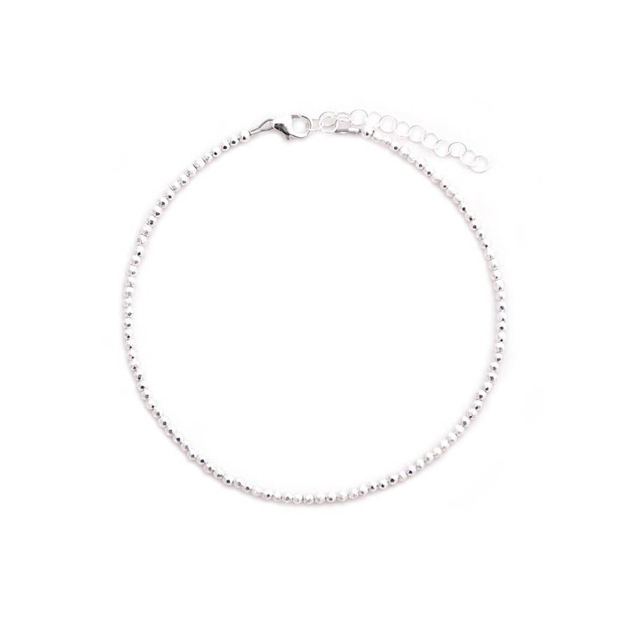silver pyrite anklet