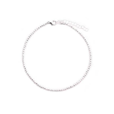 silver pyrite anklet