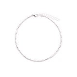 silver pyrite anklet