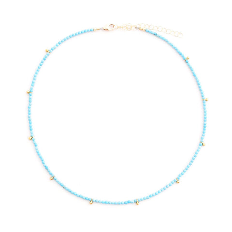 turquoise & gold drops
