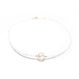 aquamarine & white baroque pearl
