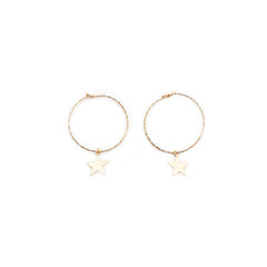 faceted hoops w/ stars