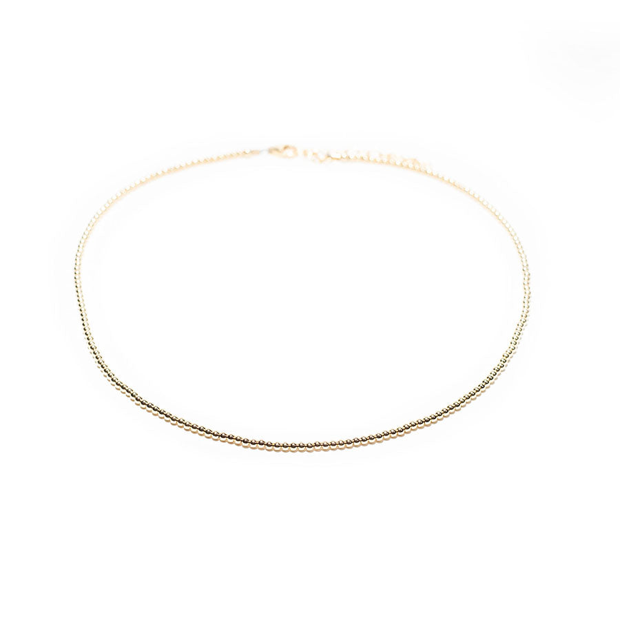 goldfill beads layering choker