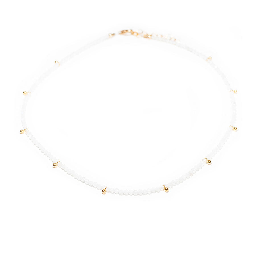 moonstone & gold drops