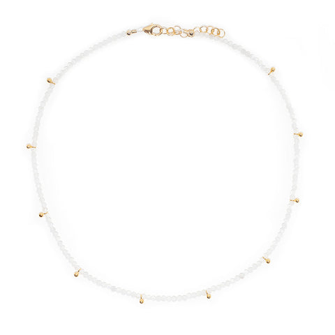 moonstone & gold drops