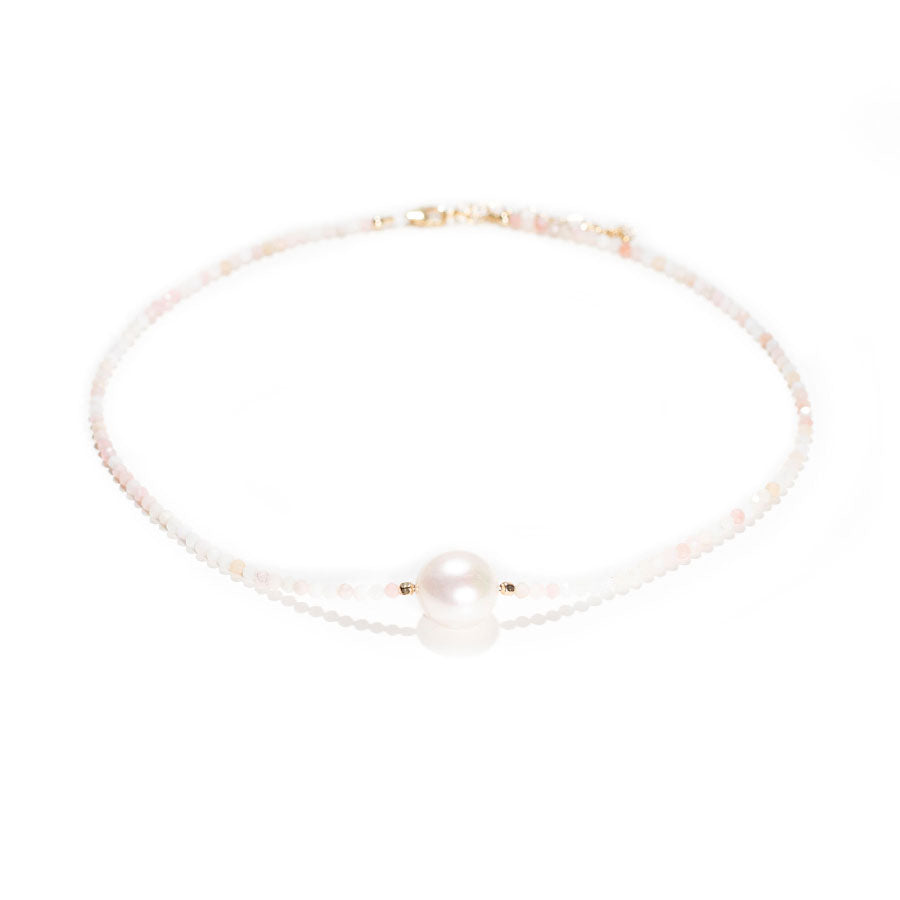 pink opal & white pearl