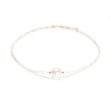 pink opal & white baroque pearl