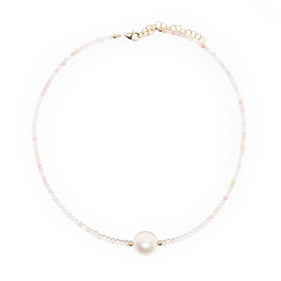 pink opal & white pearl